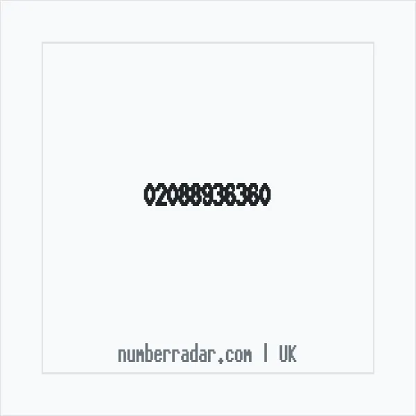 Reverse number check for +44 20 8893 6360 — who called me?