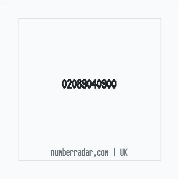 Reverse number check for +44 20 8904 0900 — who called me?