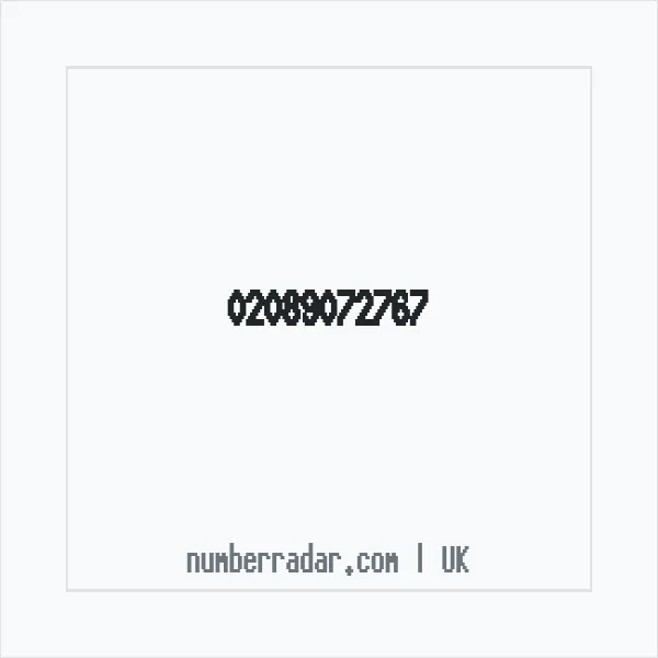 Reverse number check for +44 20 8907 2767 — who called me?
