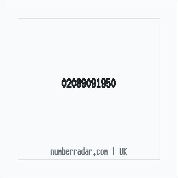 Reverse number check for +44 20 8909 1950 — who called me?