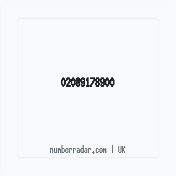 Reverse number check for +44 20 8917 8900 — who called me?