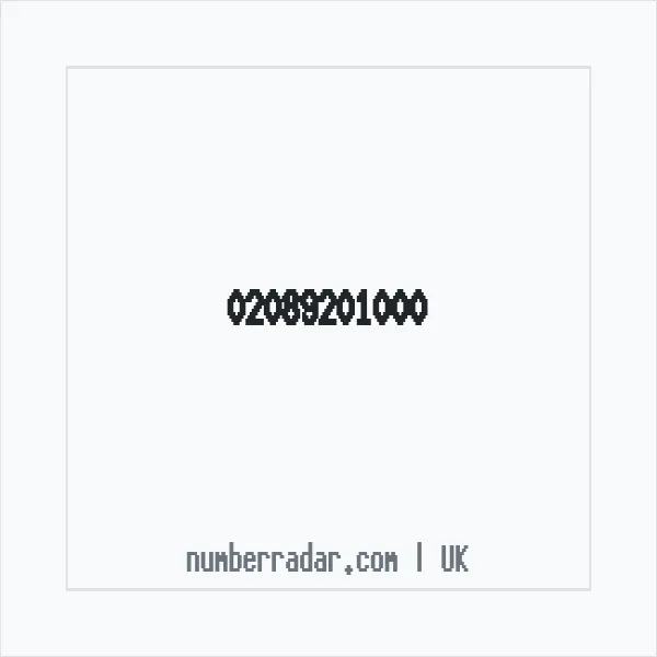 Reverse number check for +44 20 8920 1000 — who called me?
