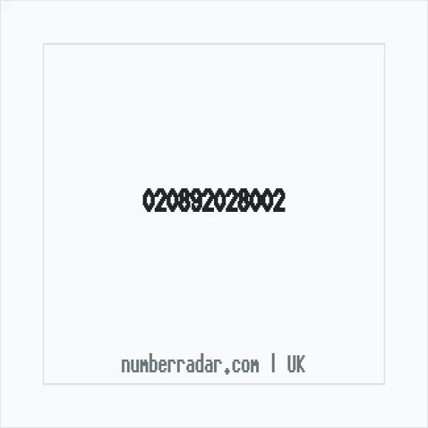 Reverse number check for +44 (2089) 202-800 — who called me?