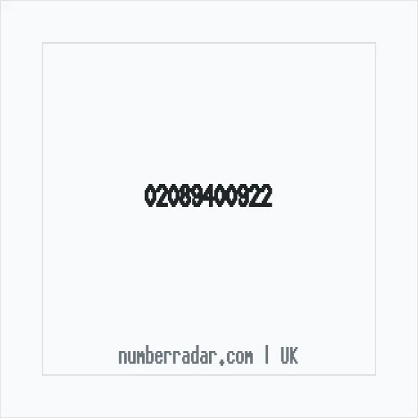 Reverse number check for +44 20 8940 0922 — who called me?