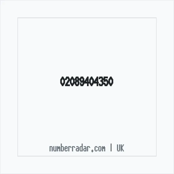 Reverse number check for +44 20 8940 4350 — who called me?