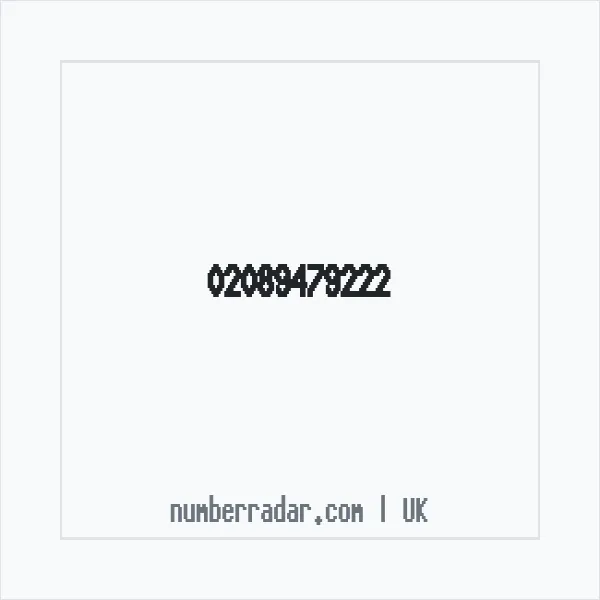 Reverse number check for +44 20 8947 9222 — who called me?