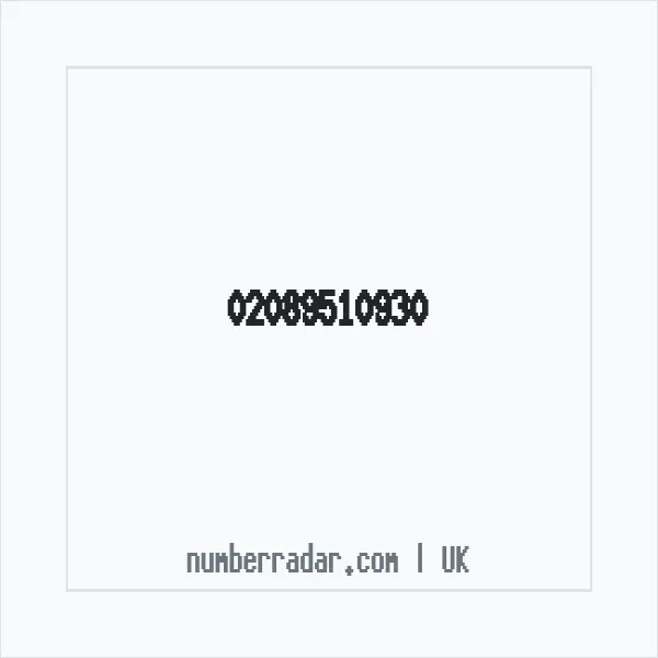 Reverse number check for +44 20 8951 0930 — who called me?