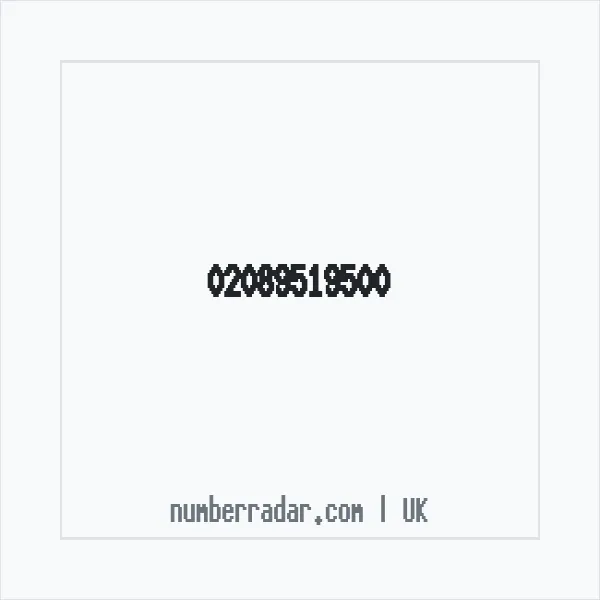 Reverse number check for +44 20 8951 9500 — who called me?