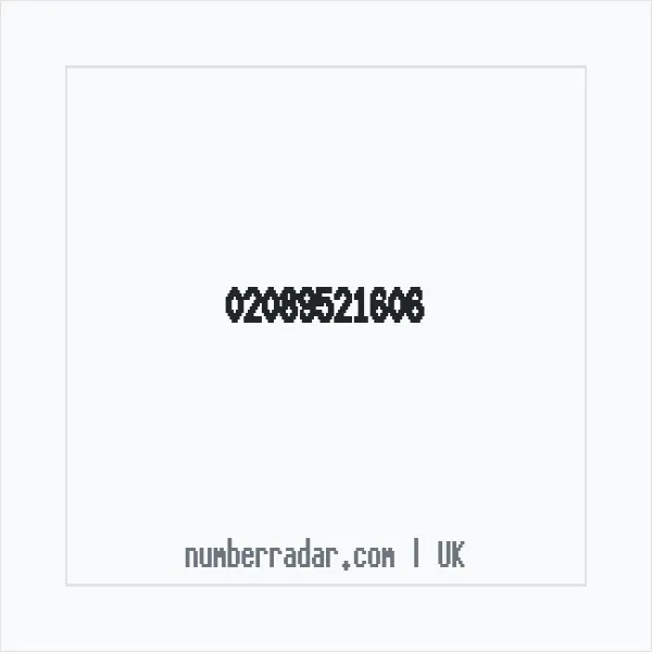 Reverse number check for +44 20 8952 1606 — who called me?