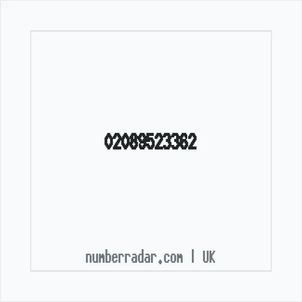 Reverse number check for +44 20 8952 3362 — who called me?