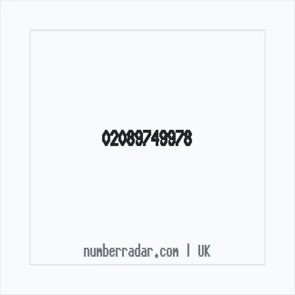 Reverse number check for +44 20 8974 9978 — who called me?