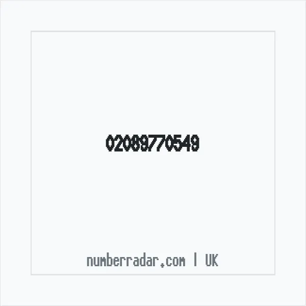 Reverse number check for +44 20 8977 0549 — who called me?