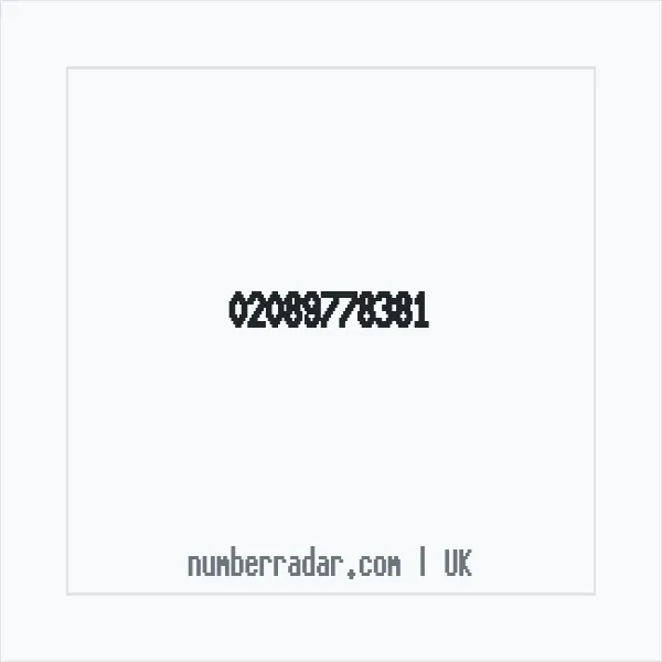 Reverse number check for +44 20 8977 8381 — who called me?