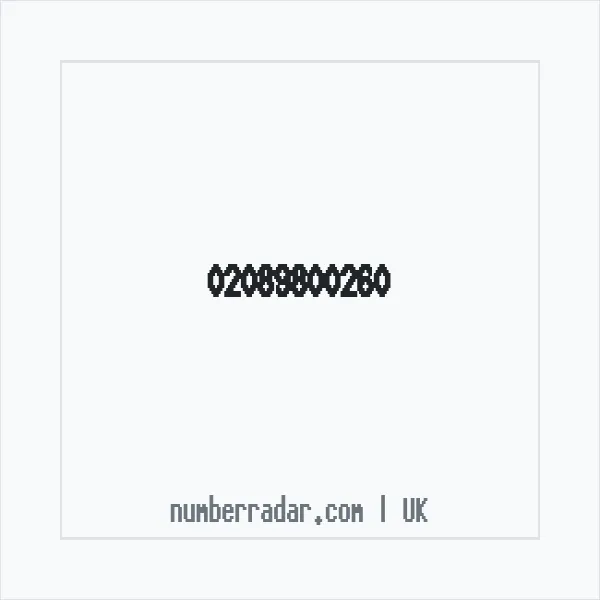 Reverse number check for +44 20 8980 0260 — who called me?