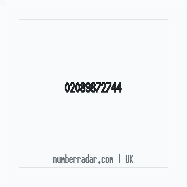 Reverse number check for +44 20 8987 2744 — who called me?