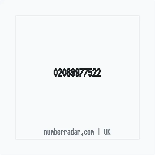 Reverse number check for +44 20 8997 7522 — who called me?