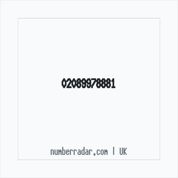 Reverse number check for +44 20 8997 8881 — who called me?