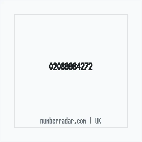 Reverse number check for +44 20 8998 4272 — who called me?
