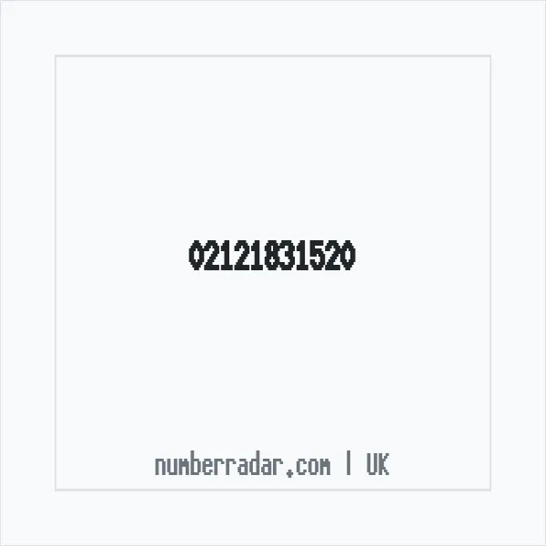 Reverse number check for +44 21 2183 1520 — who called me?
