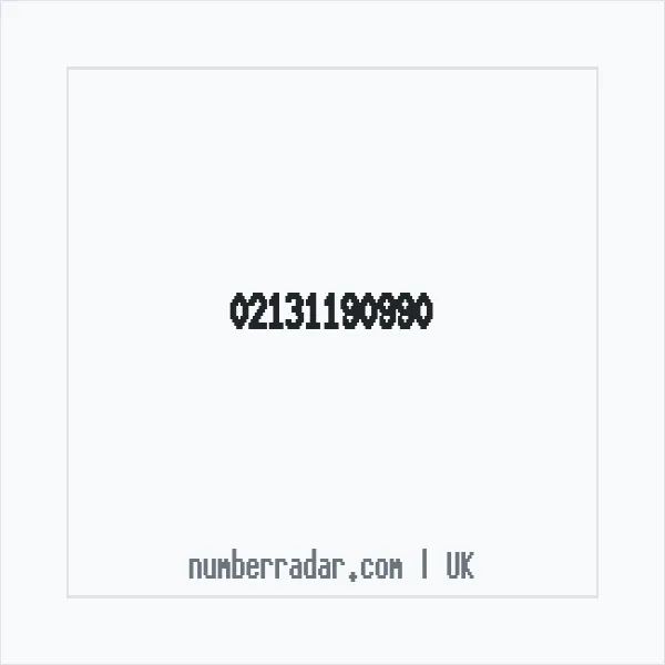 Reverse number check for +44 21 3119 0990 — who called me?