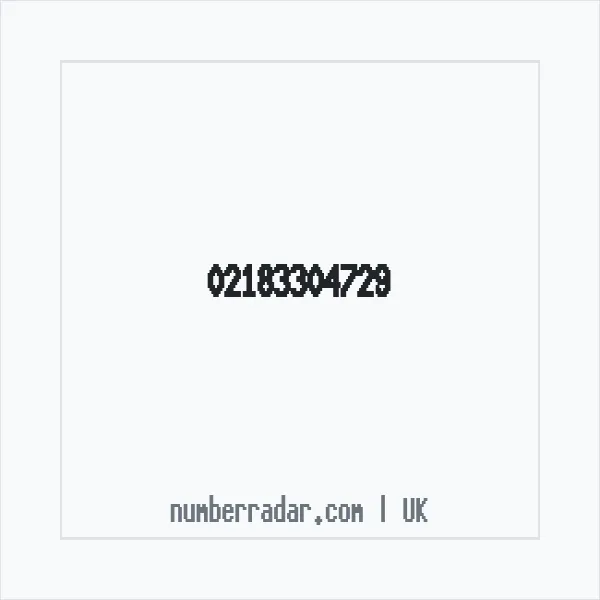 Reverse number check for +44 21 8330 4729 — who called me?