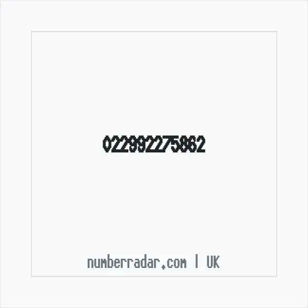 Reverse number check for +44 (2299) 227-586 — who called me?