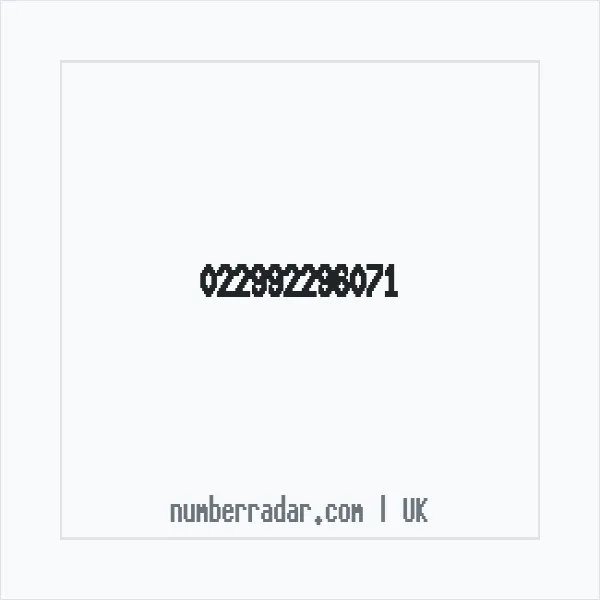 Reverse number check for +44 (2299) 229-607 — who called me?