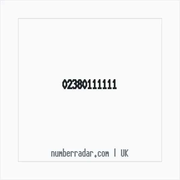 Reverse number check for +44 23 8011 1111 — who called me?