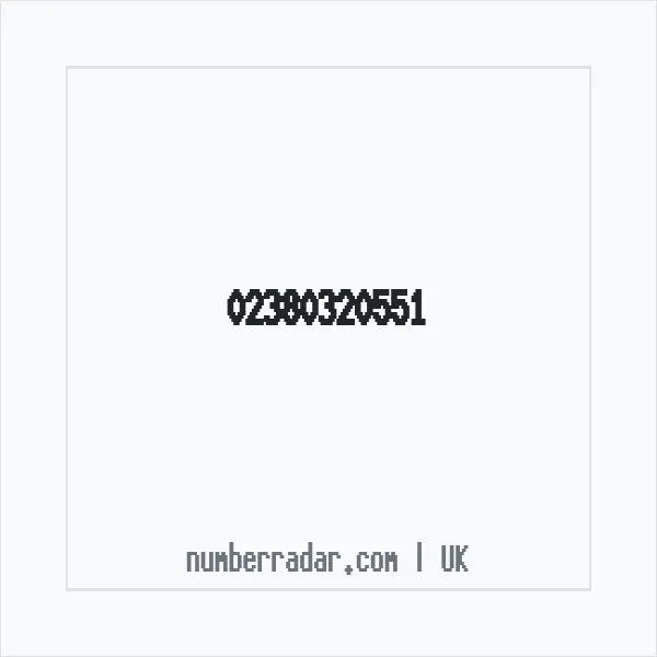 Reverse number check for +44 23 8032 0551 — who called me?