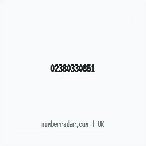 Reverse number check for +44 23 8033 0851 — who called me?