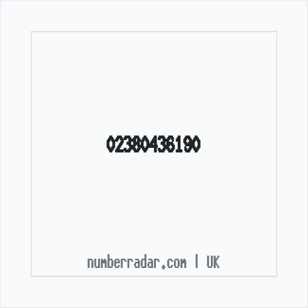 Reverse number check for +44 23 8043 6190 — who called me?