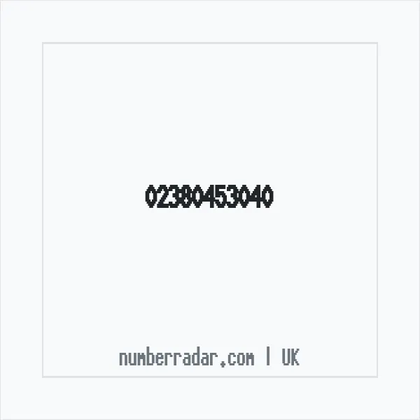 Reverse number check for +44 23 8045 3040 — who called me?