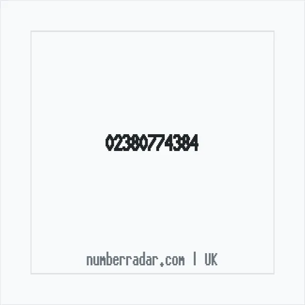 Reverse number check for +44 23 8077 4384 — who called me?