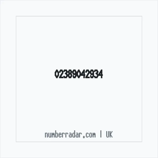 Reverse number check for +44 23 8904 2934 — who called me?