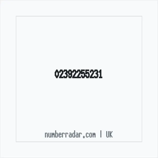 Reverse number check for +44 23 9225 5231 — who called me?