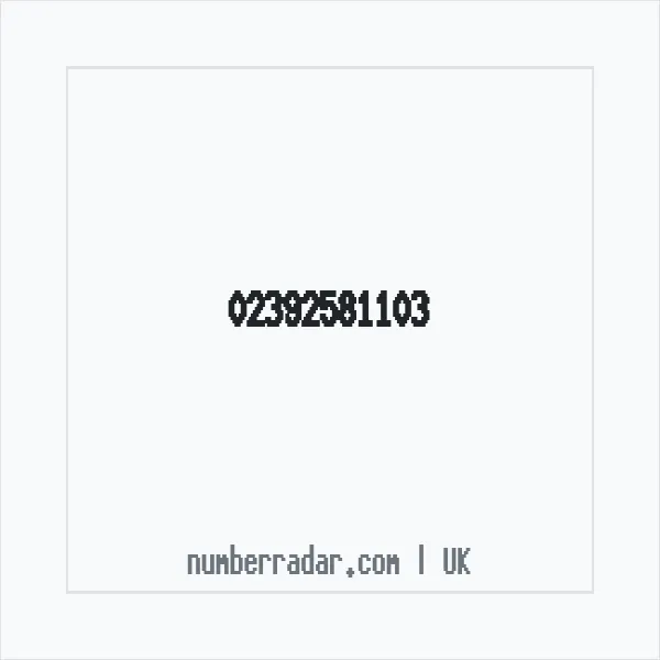 Reverse number check for +44 23 9258 1103 — who called me?