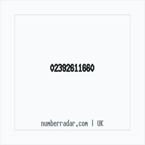 Reverse number check for +44 23 9261 1660 — who called me?