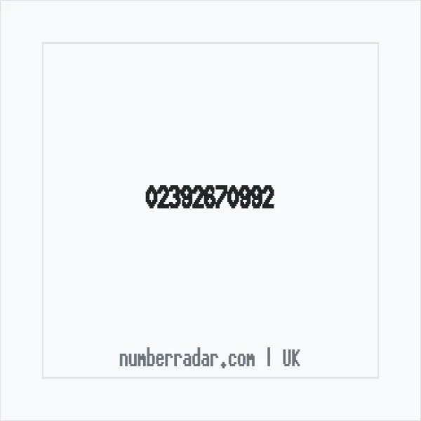 Reverse number check for +44 23 9267 0992 — who called me?