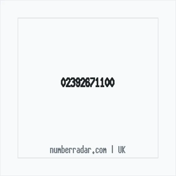 Reverse number check for +44 23 9267 1100 — who called me?