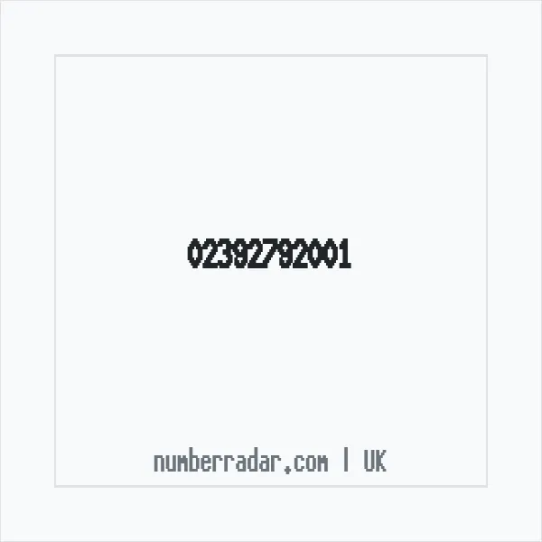 Reverse number check for +44 23 9279 2001 — who called me?