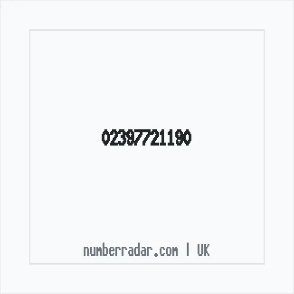 Reverse number check for +44 23 9772 1190 — who called me?
