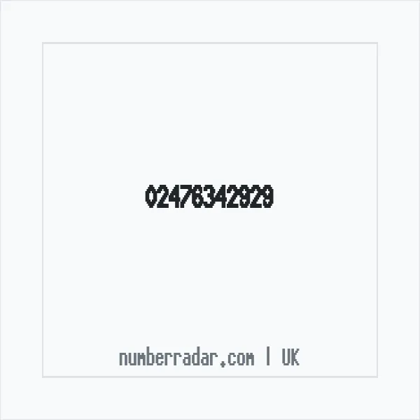 Reverse number check for +44 24 7634 2929 — who called me?