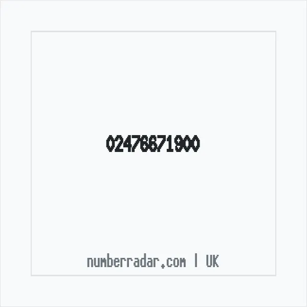 Reverse number check for +44 24 7667 1900 — who called me?