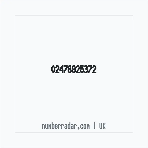 Reverse number check for +44 24 7692 5372 — who called me?
