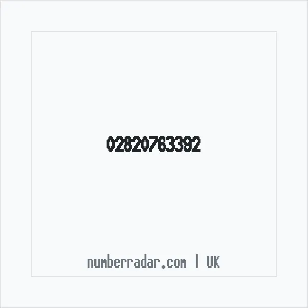 Reverse number check for +44 28 2076 3392 — who called me?