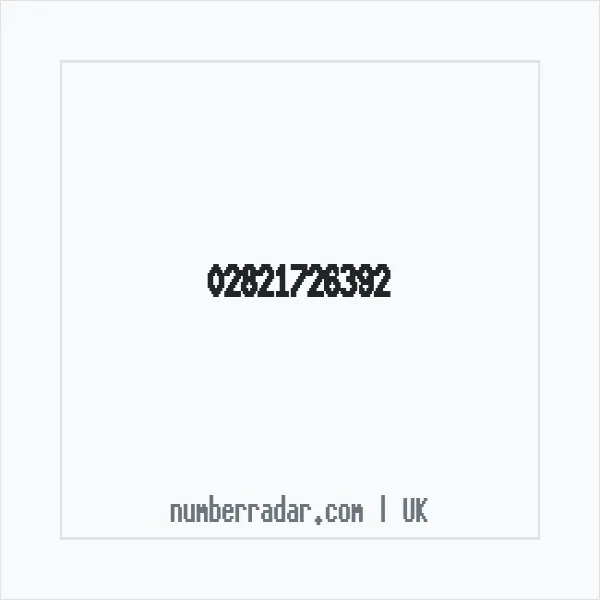 Reverse number check for +44 28 2172 6392 — who called me?