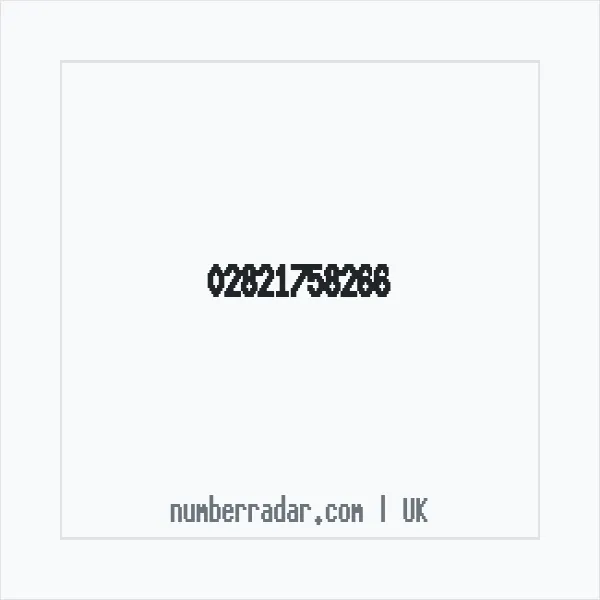 Reverse number check for +44 28 2175 8266 — who called me?