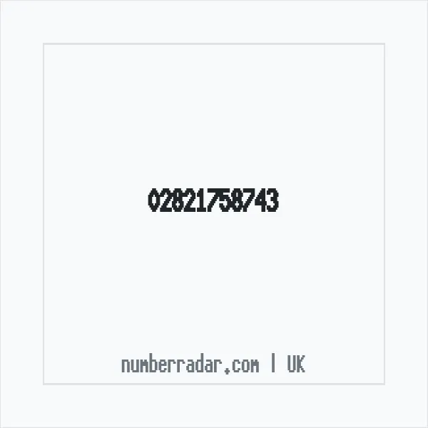 Reverse number check for +44 28 2175 8743 — who called me?