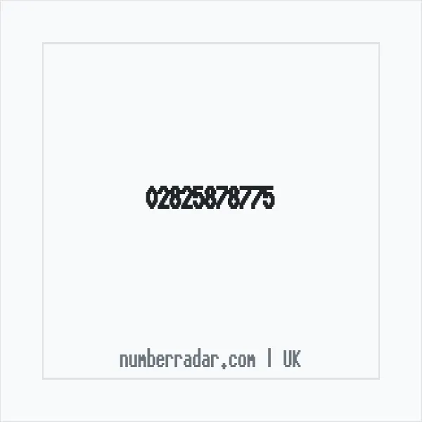 Reverse number check for +44 28 2587 8775 — who called me?