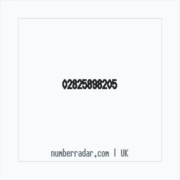 Reverse number check for +44 28 2589 8205 — who called me?